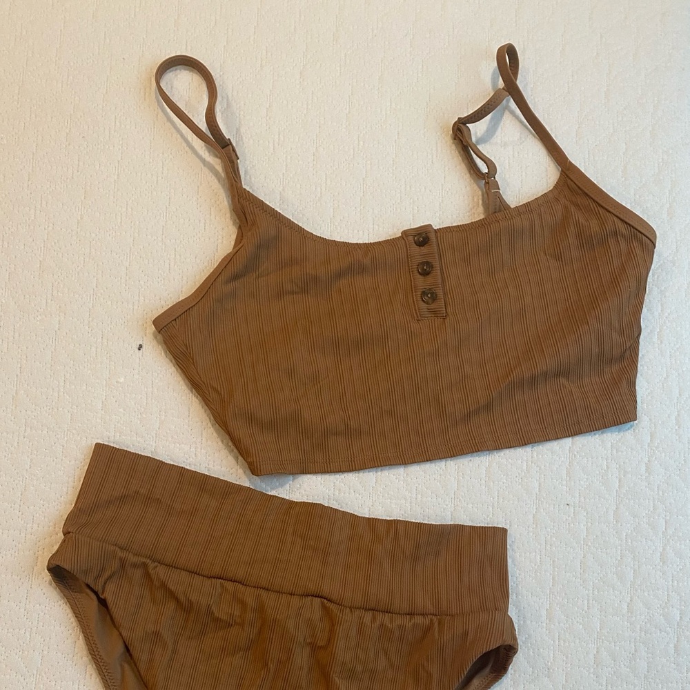 Aerie Ribbed Scoop Top Bikini Longline